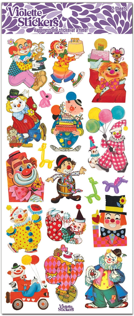 Clown Party Sticker Sheet