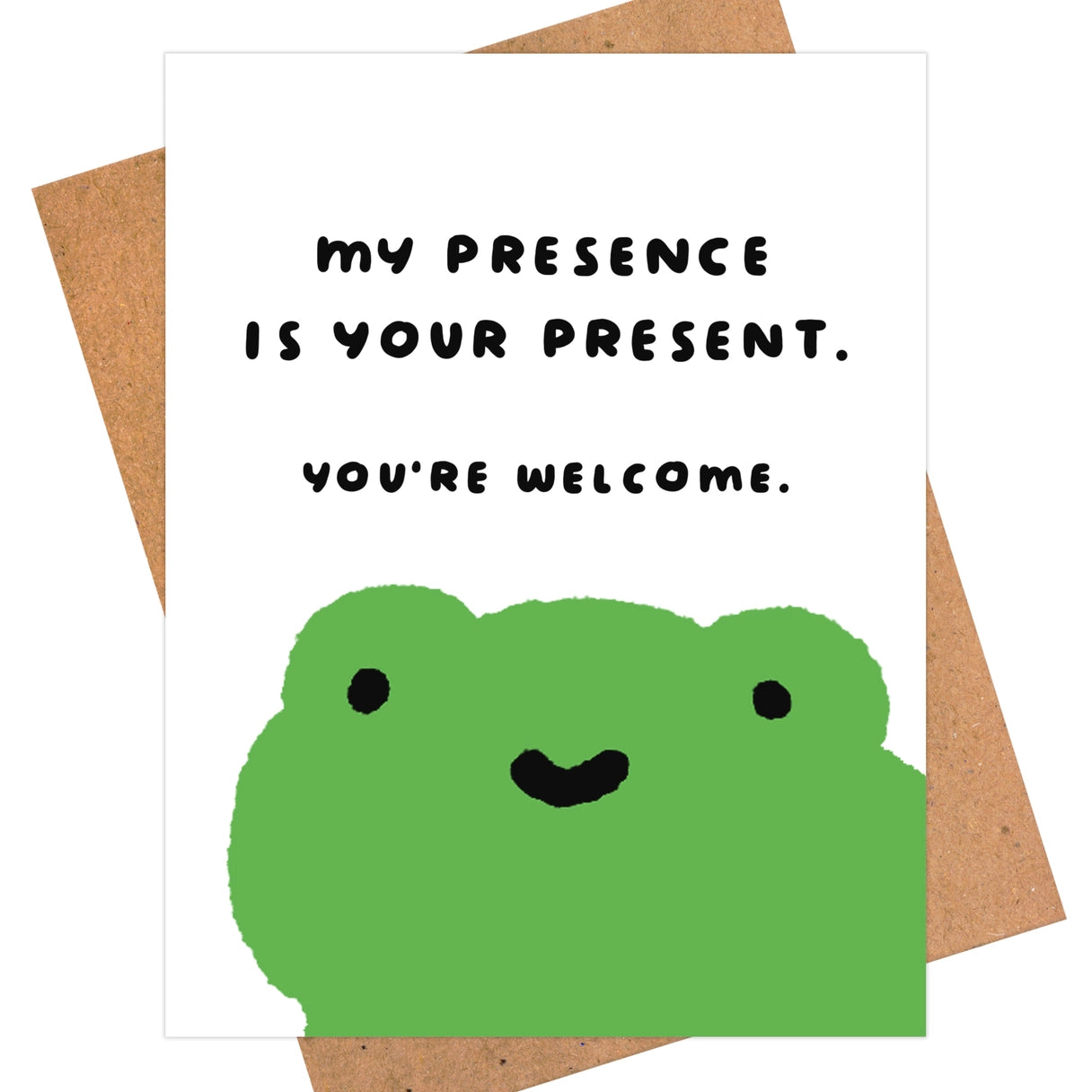 Frog Present Bday Card