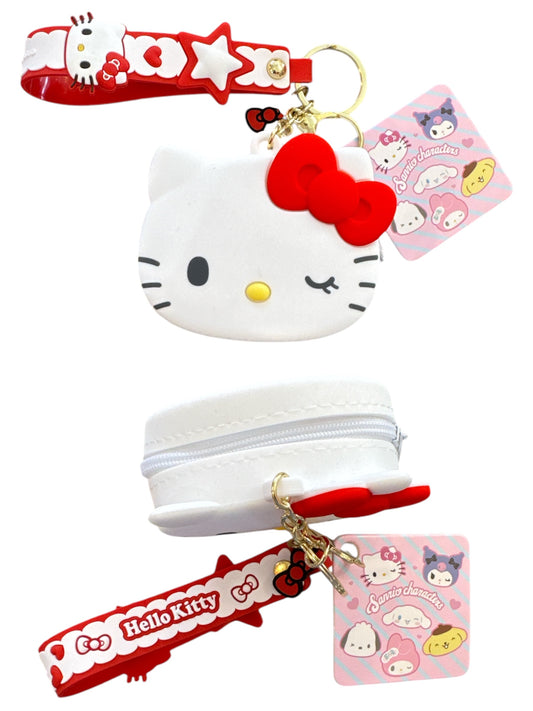 Sanrio Mascot Rubber Pouch Keychain
