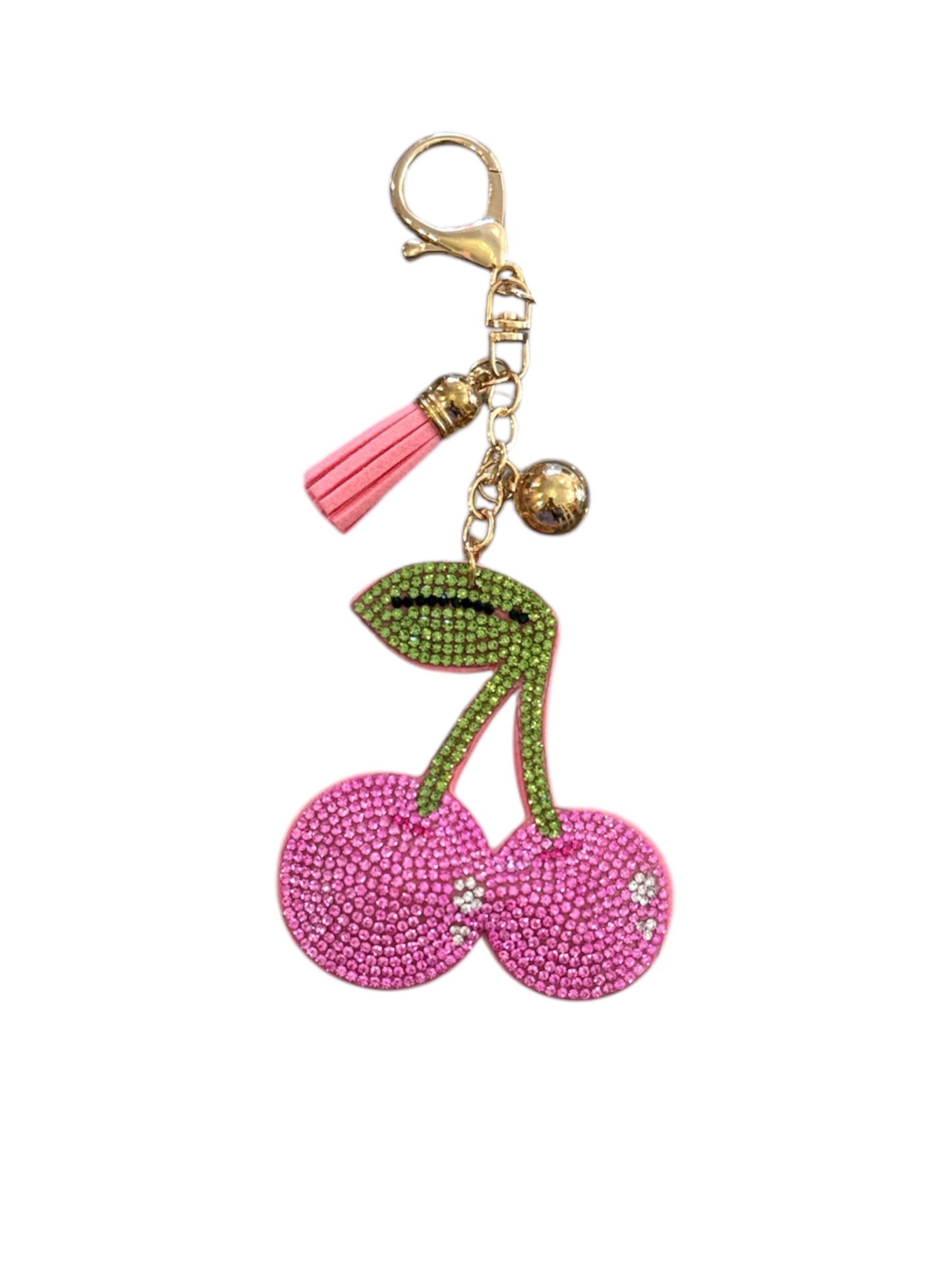 Rhinestone Bling Fruit Keychain