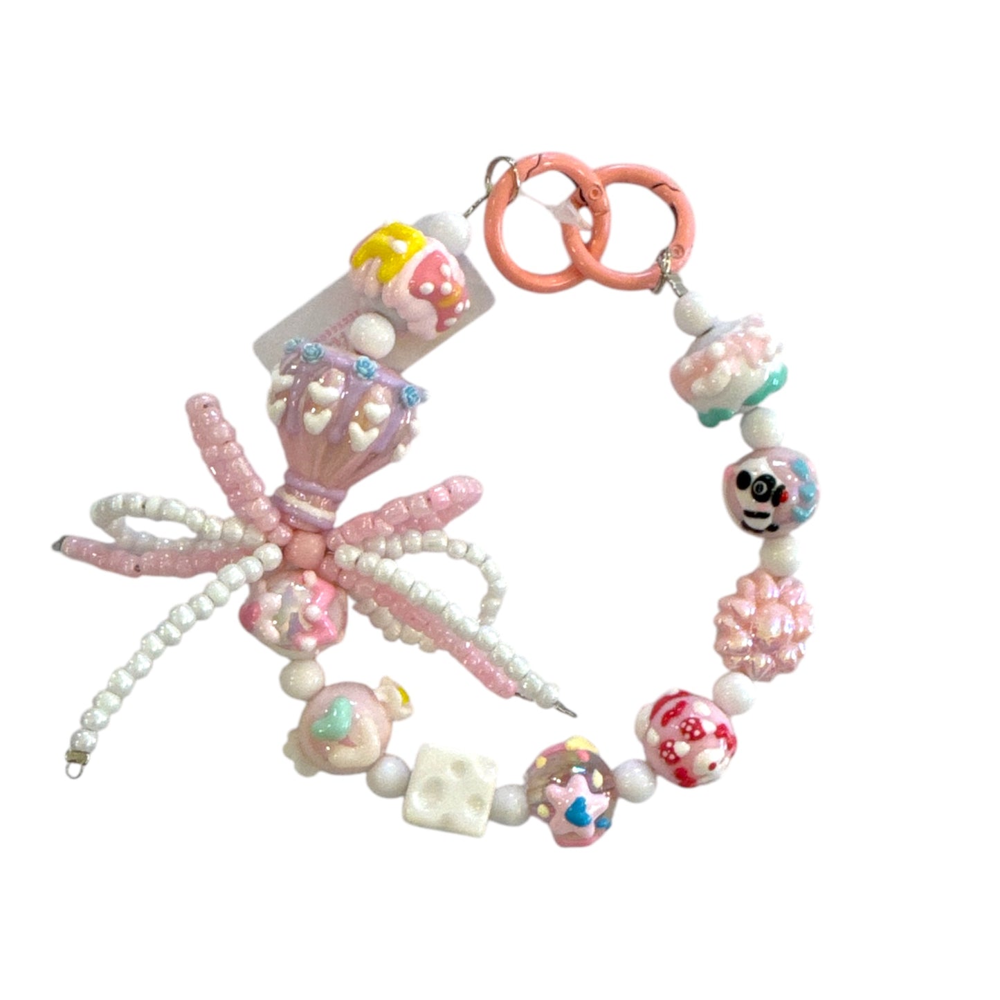 Pastel Beaded Bag Charm