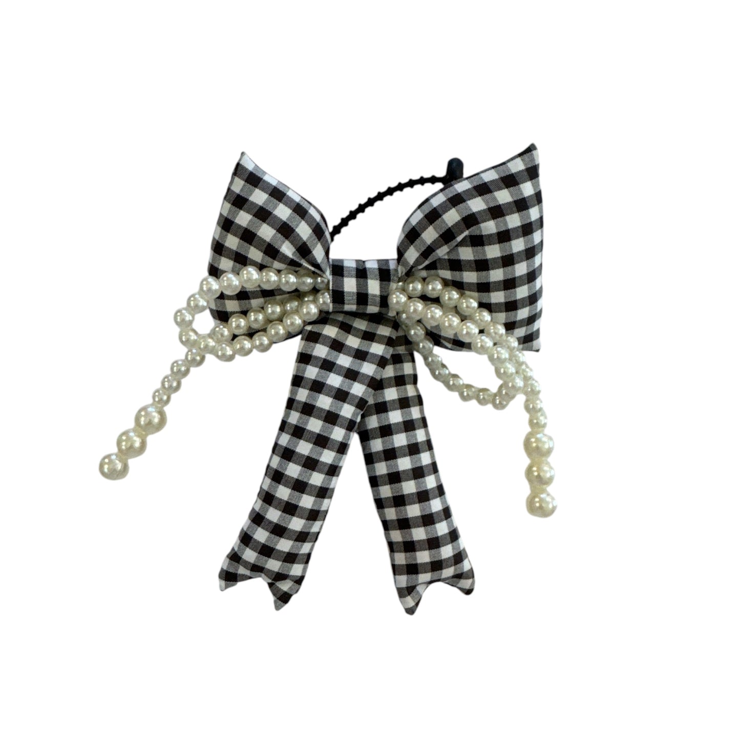 Gingham Puff Bag Charm