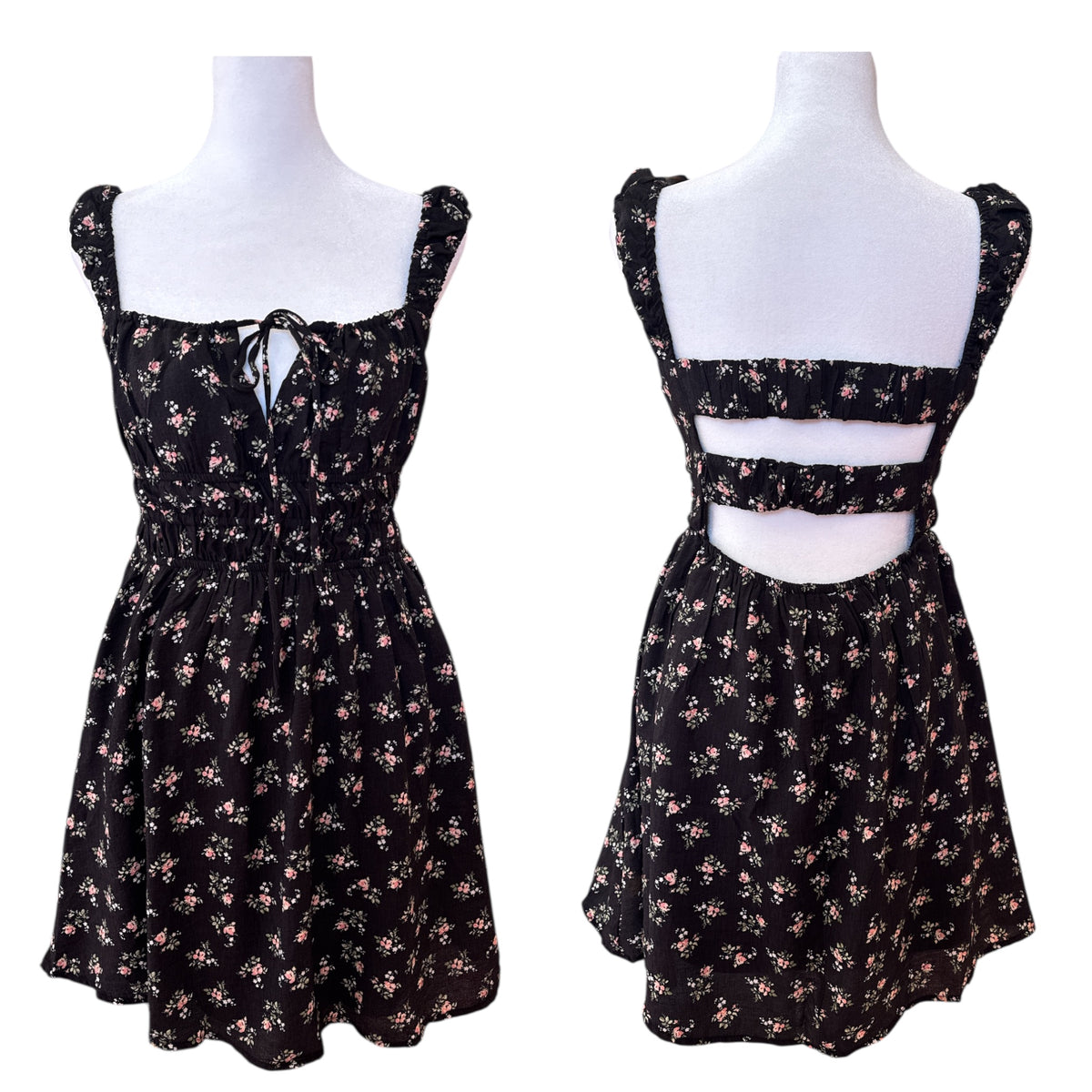 Floral Smocked Sleeveless Mini Dress