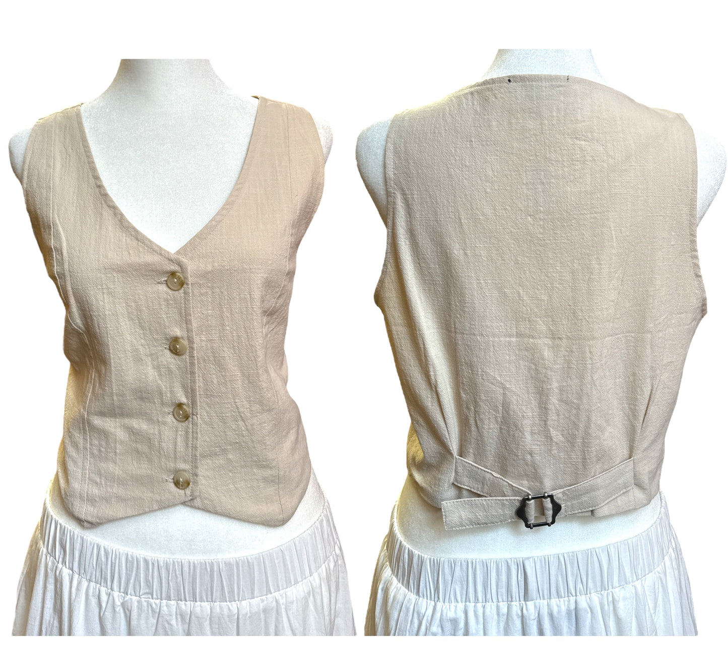 Linen Vest Top