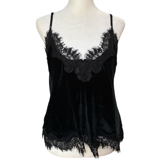 Velvet Lace Trim Cami + Short Set