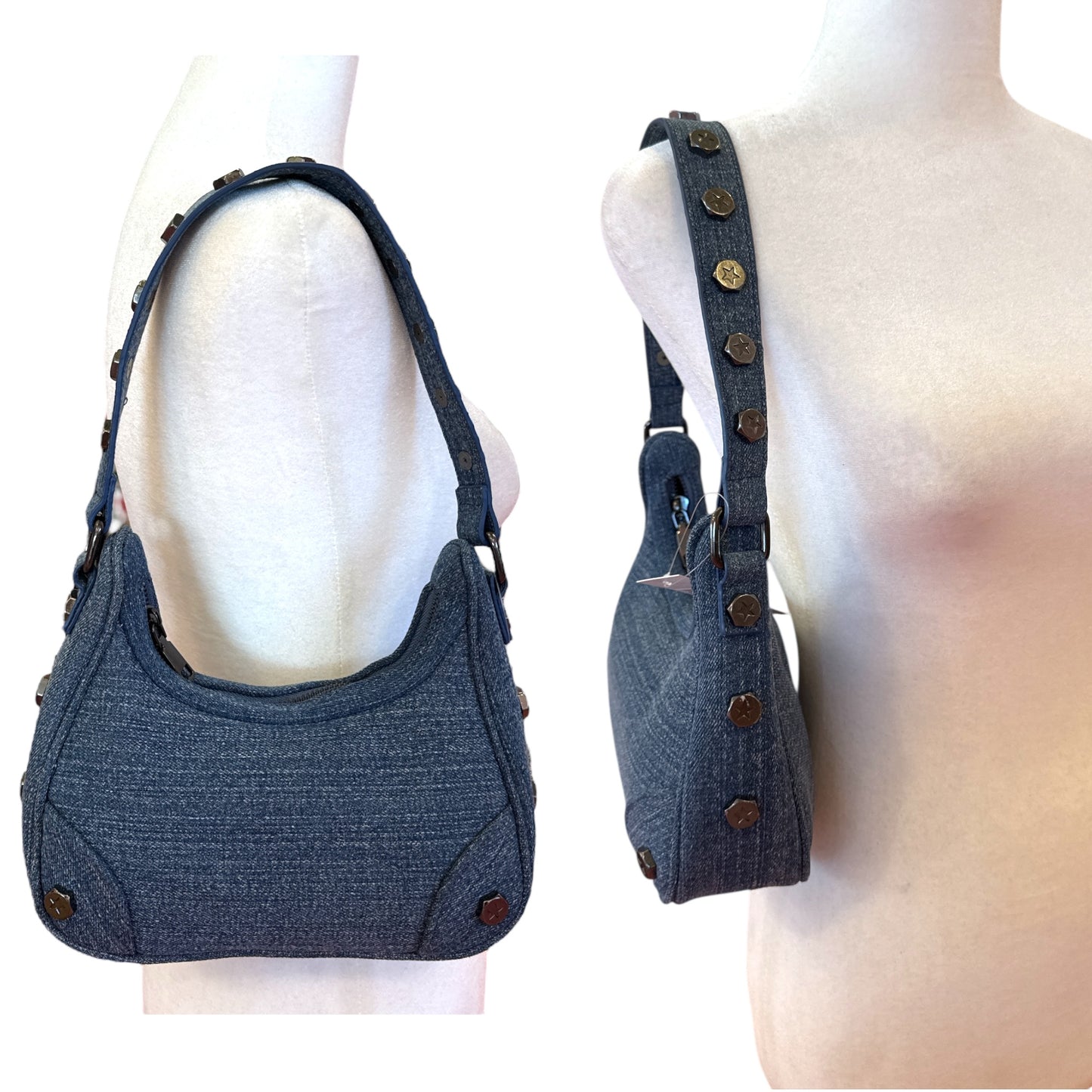 Mini Denim Star Studded Purse