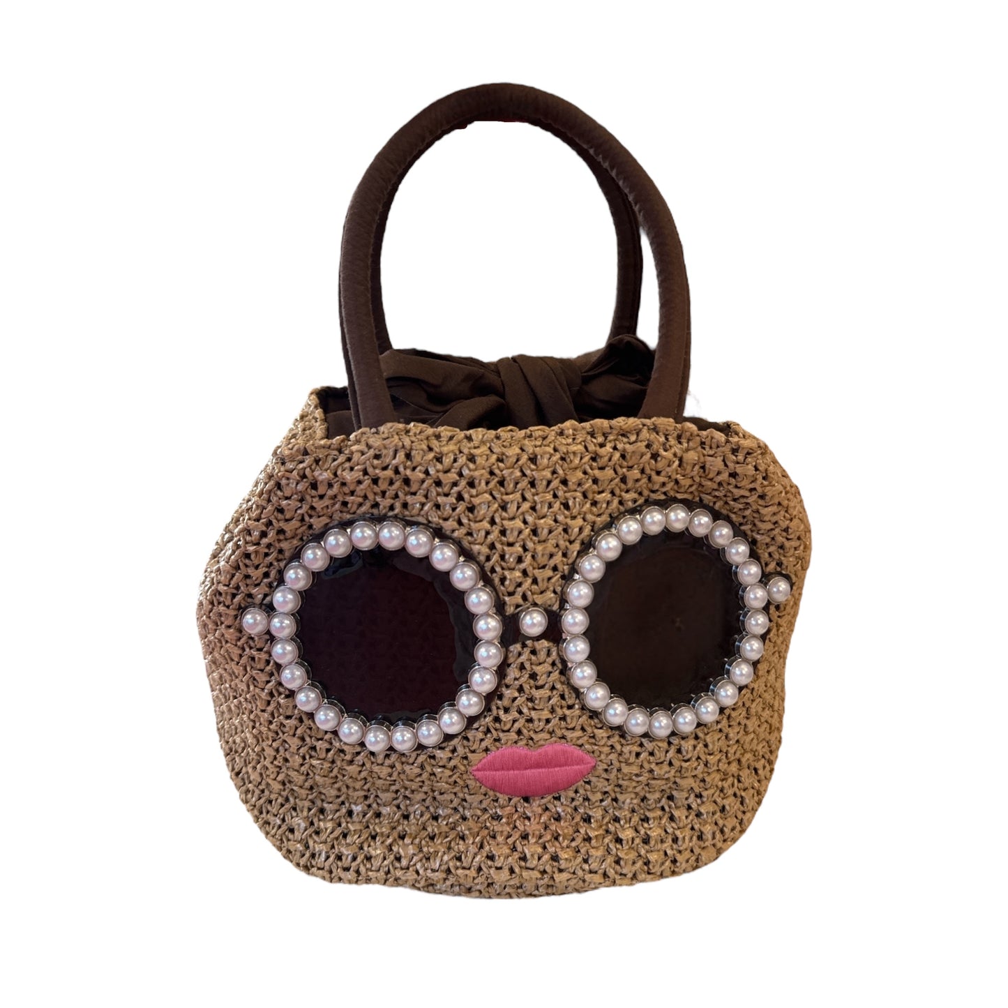 Mini Raffia Embroidered Bag