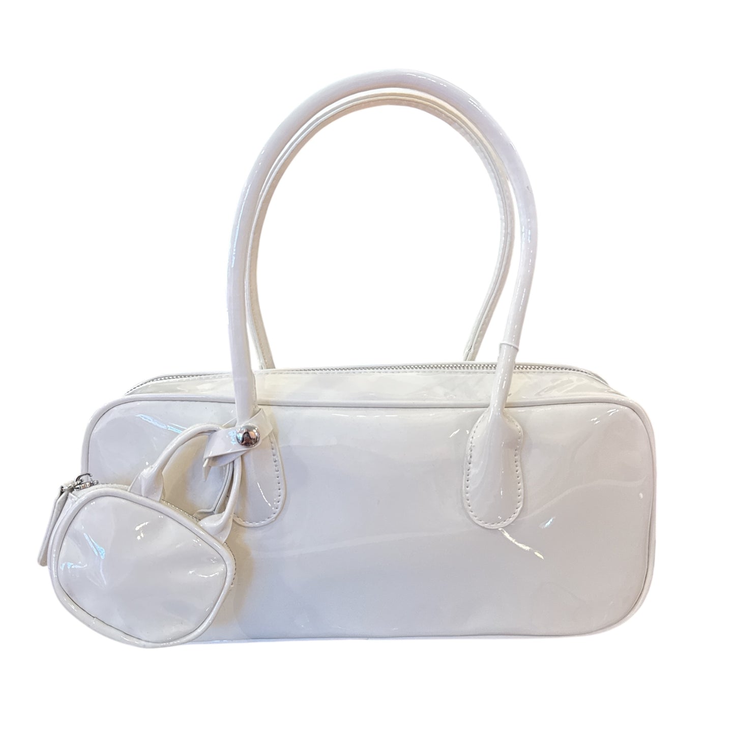 Faux Patent Leather Shoulder Bag