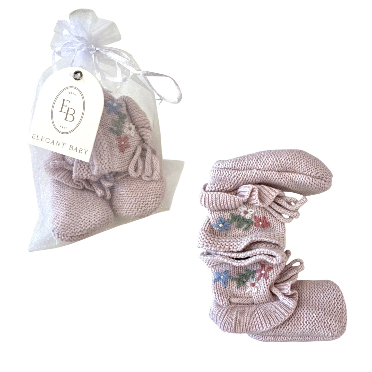 Violet Knit Booties- Infant