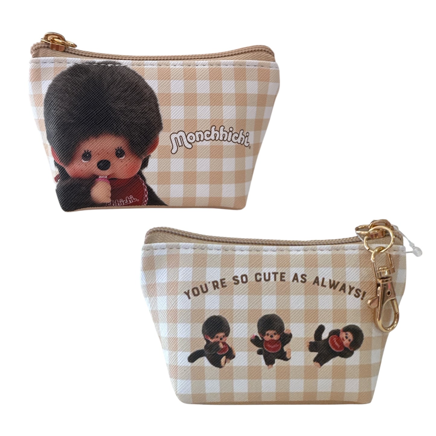 Monchhichi Gingham Mini Pouch