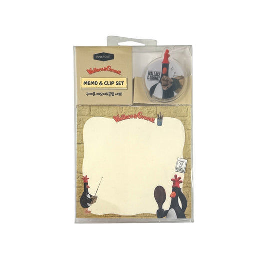 Wallace & Gromit Memo + Clip Set