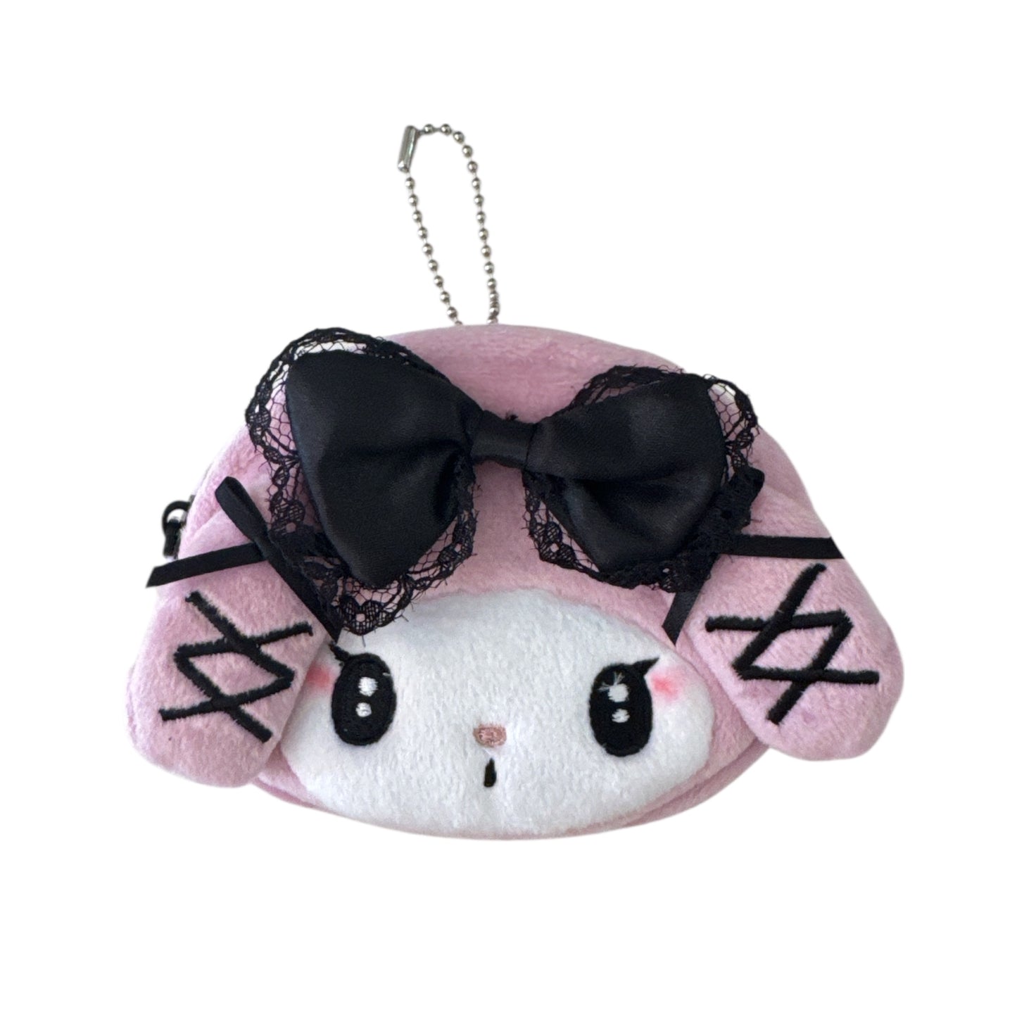 My Melody Lolita Plush Pouch Keychain
