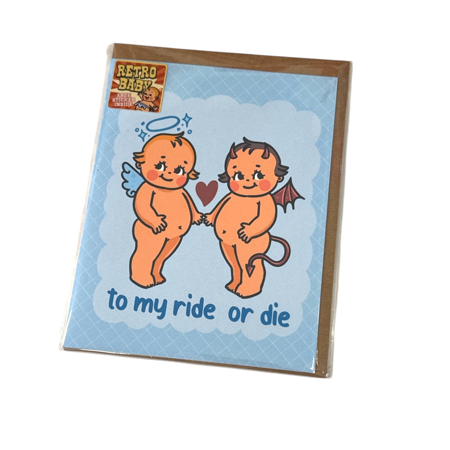 Retro Babies Greeting Card