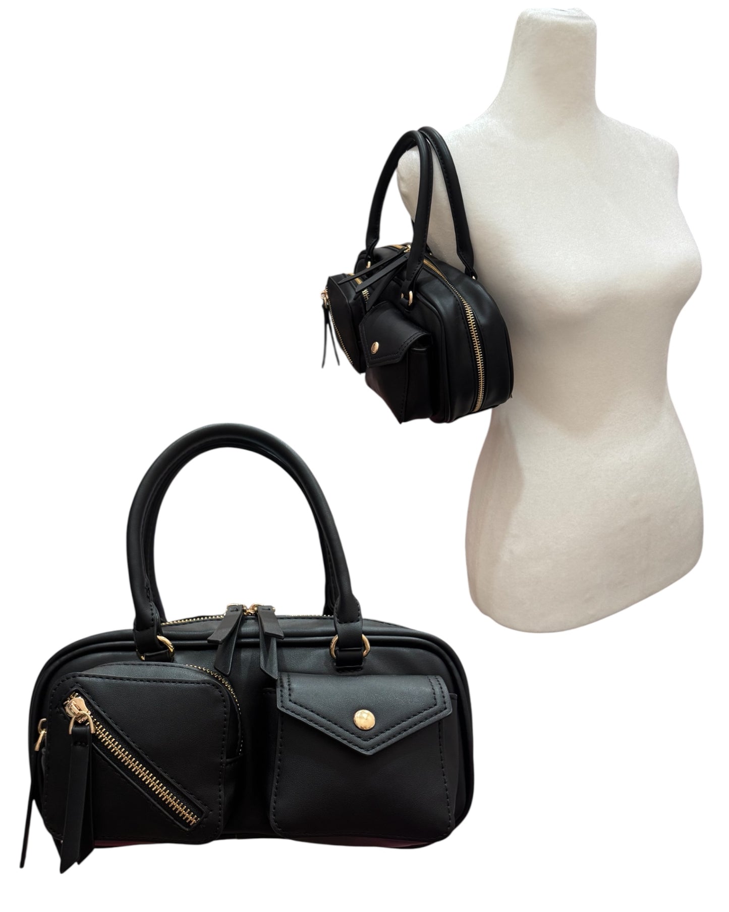Multi-pocket Mini Boston Bag