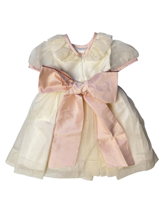 Ivory Silk Organza Dress- Kids