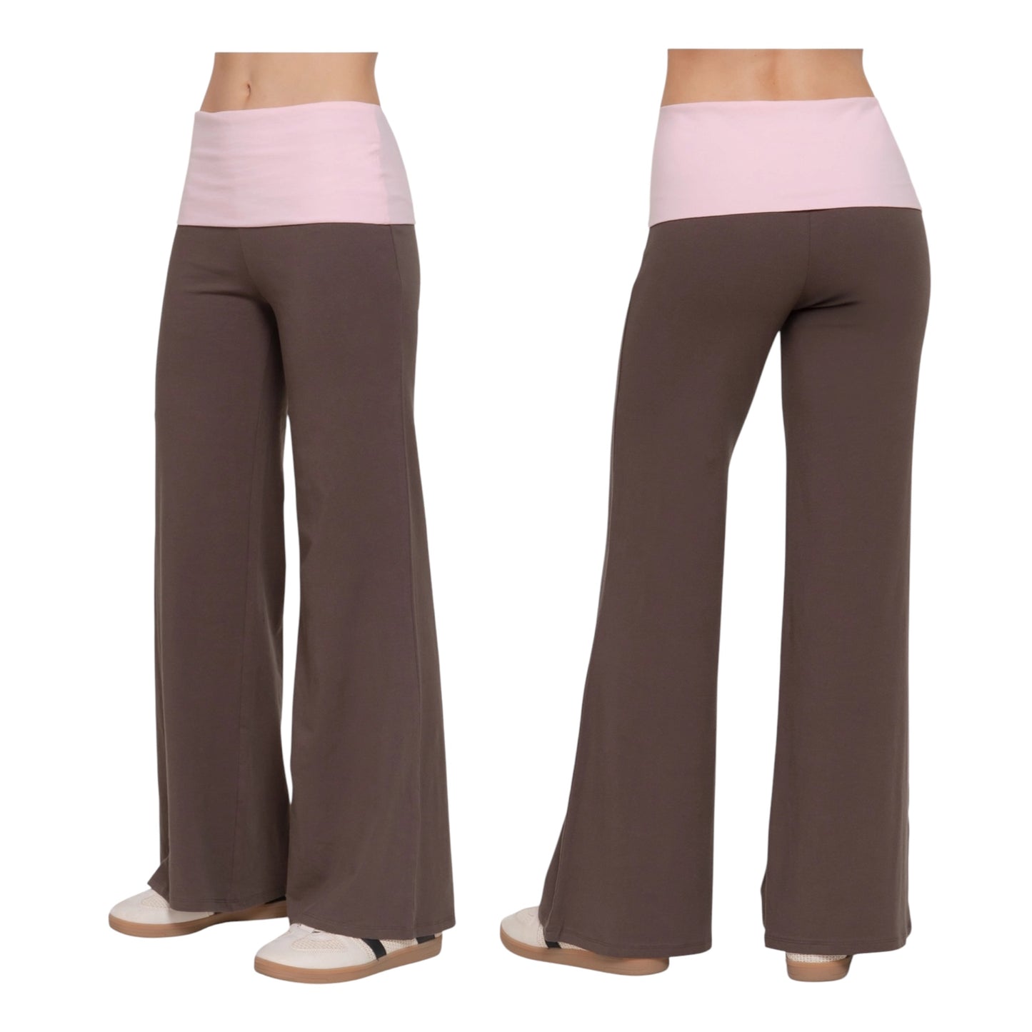 Contrast Fold Yoga Pants