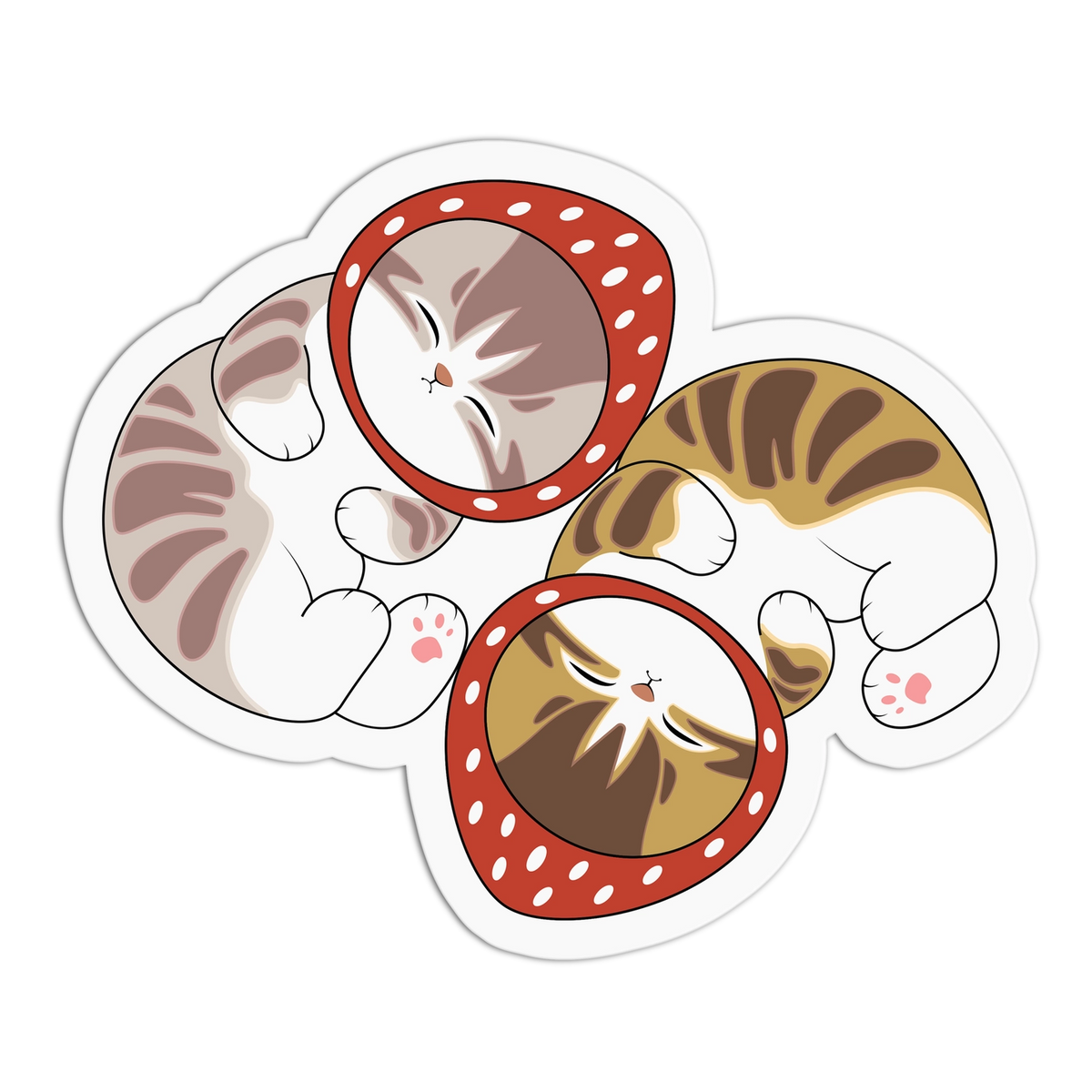 Cozy Cats Sticker
