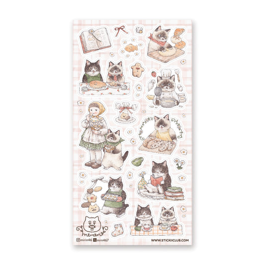 Pastry Chef Cats Sticker Sheet