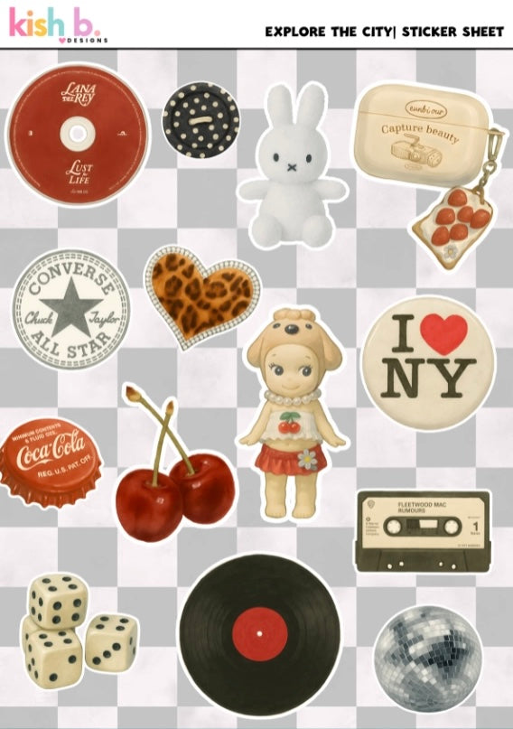 Explore The City Sticker Sheet