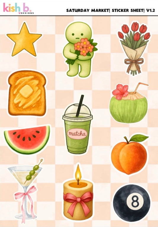 Saturday Market V.2 Sticker Sheet
