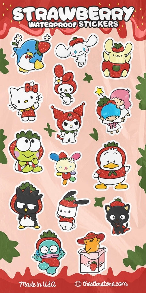 Strawberry Friends Sticker Sheet