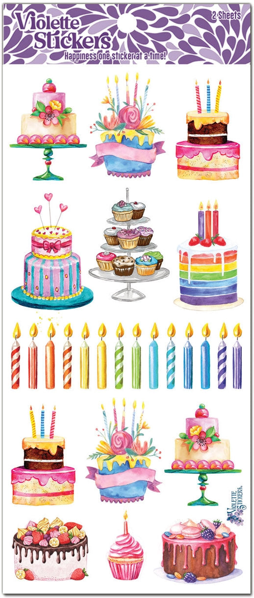 Bday Cake Sticker Sheet
