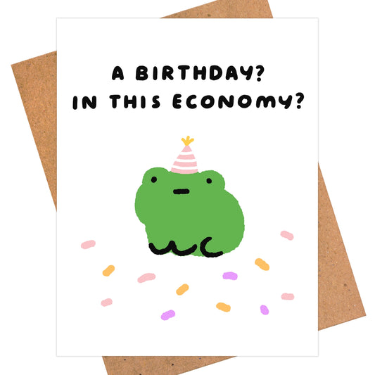 Frog Economy Bday Card