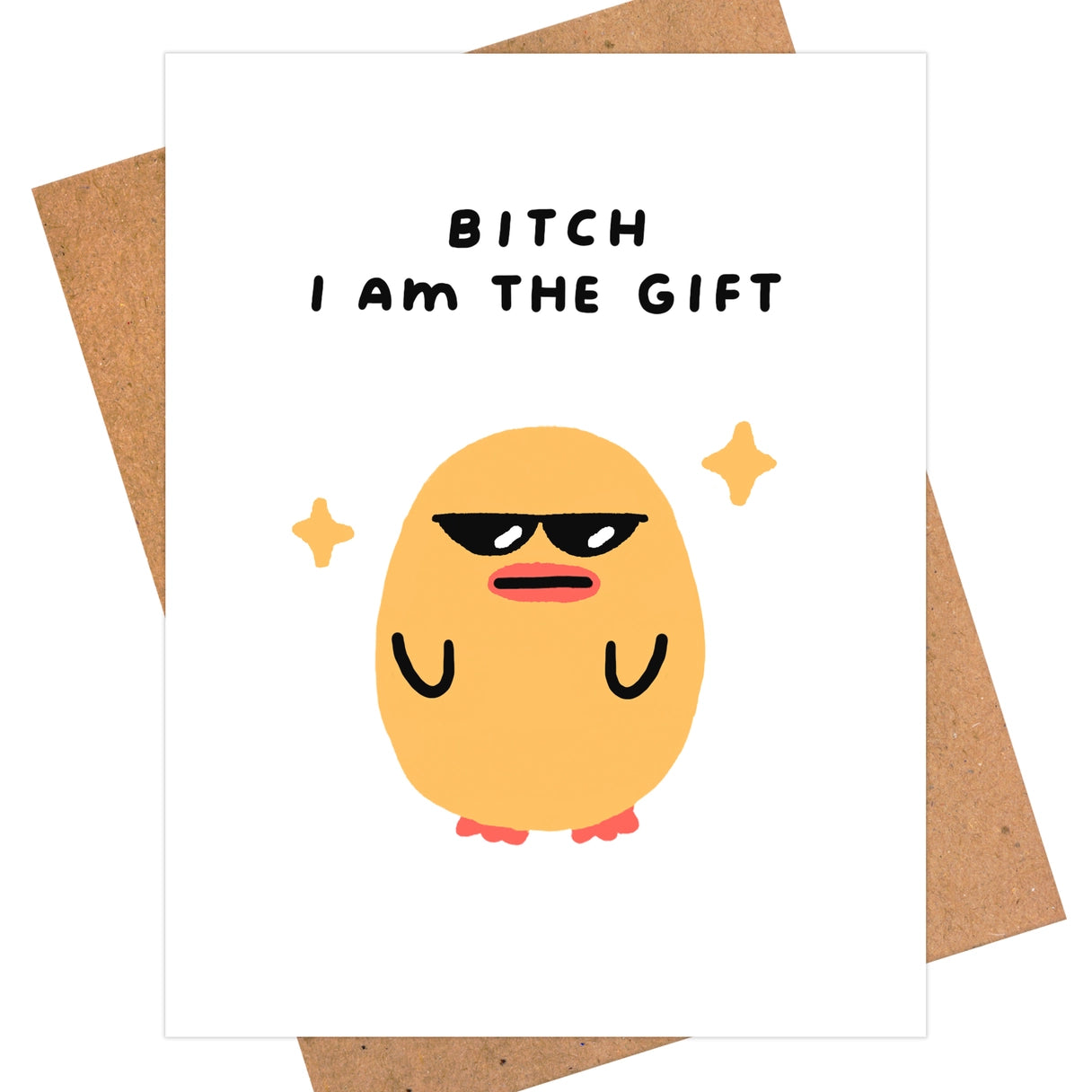 Duck B* Gift Bday Card