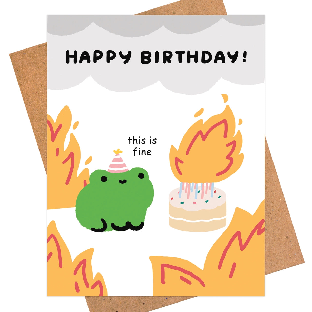 Frog Fire Bday Card