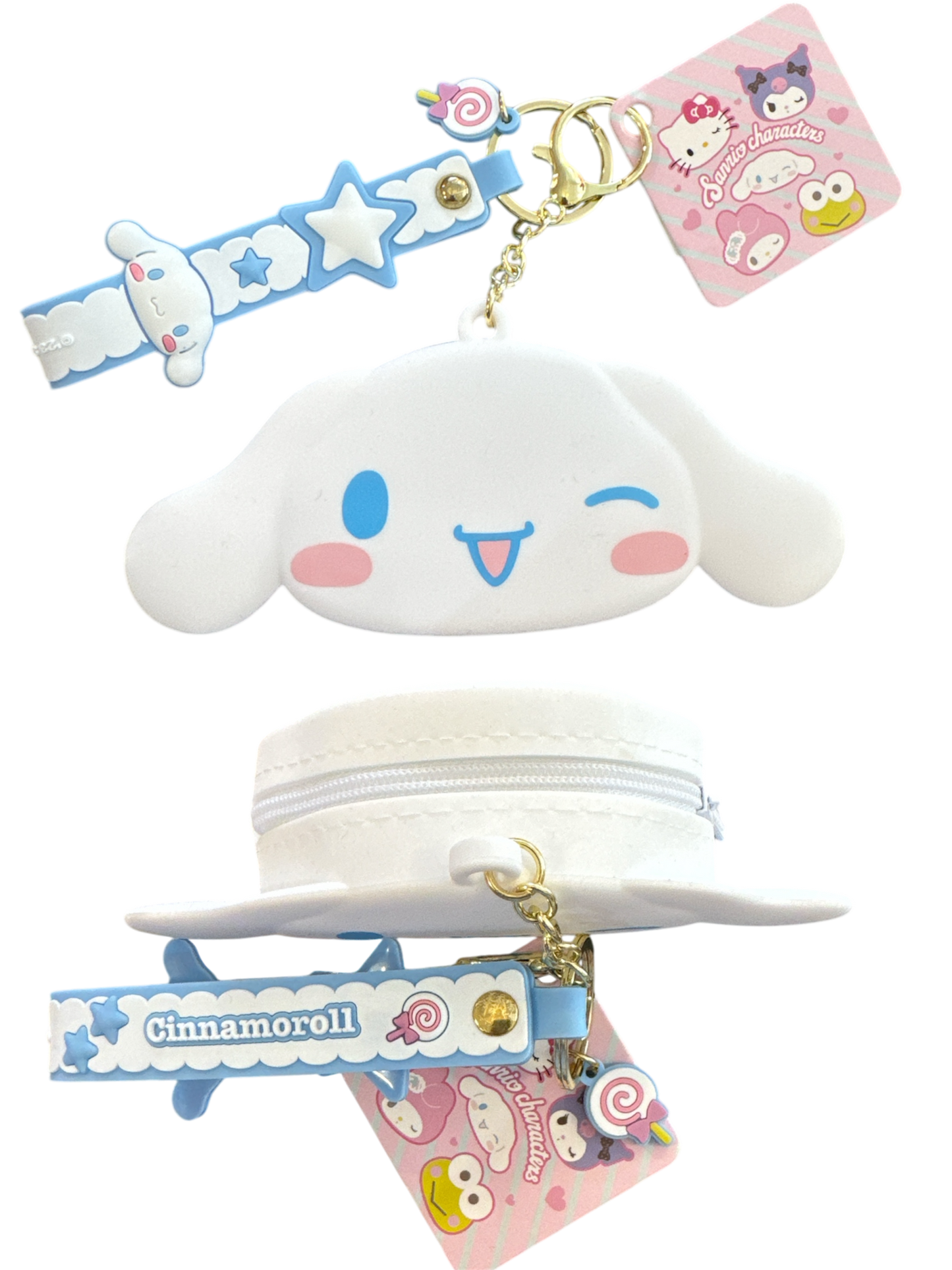 Sanrio Mascot Rubber Pouch Keychain