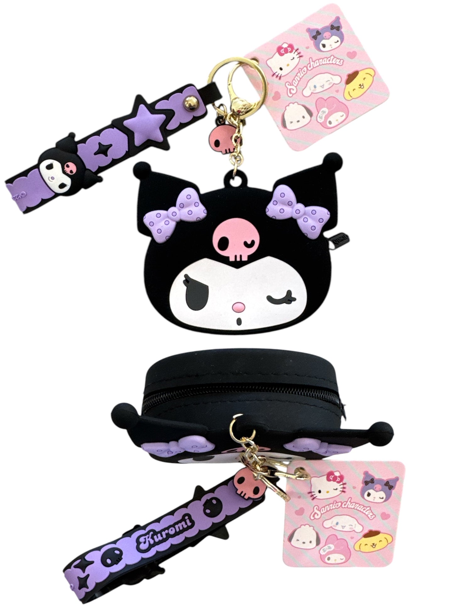 Sanrio Mascot Rubber Pouch Keychain
