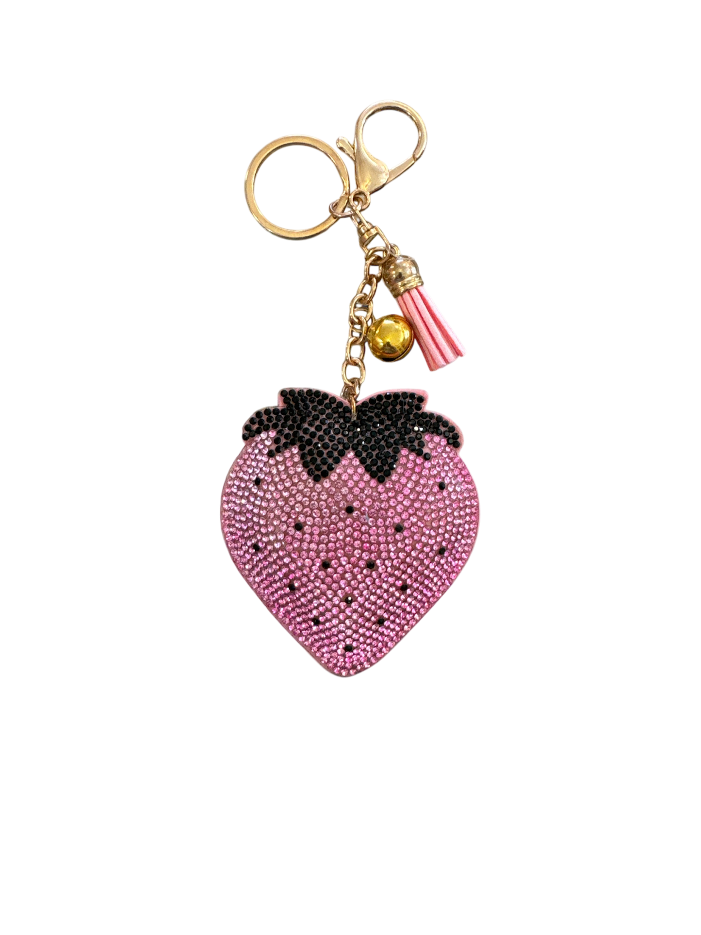 Rhinestone Bling Fruit Keychain