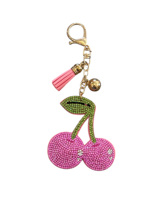 Rhinestone Bling Fruit Keychain