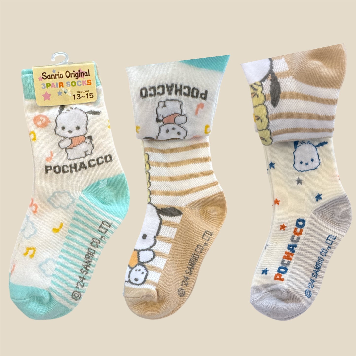 Sanrio Character 3pk Socks- Kids