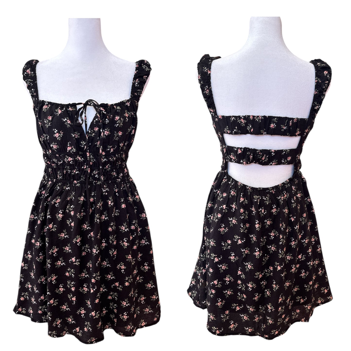 Floral Smocked Sleeveless Mini Dress