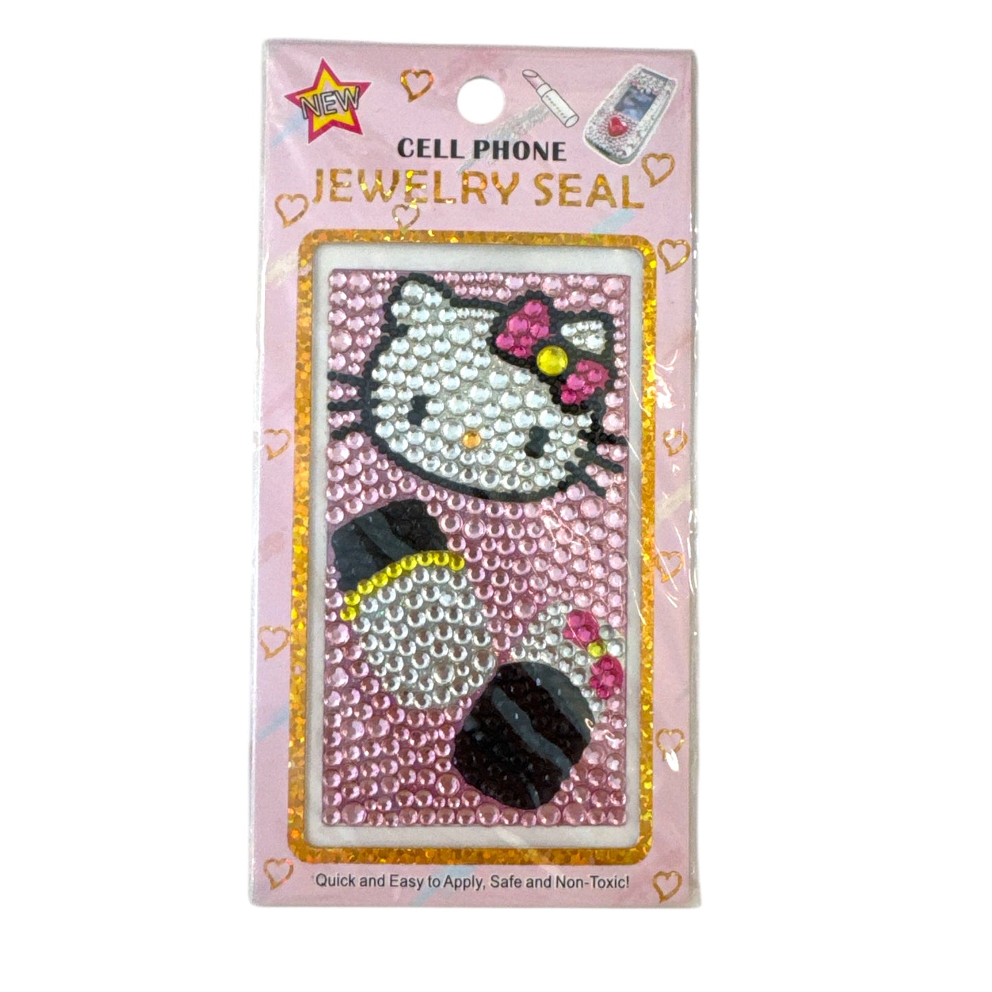 Kitty Jeweled Phone Sticker