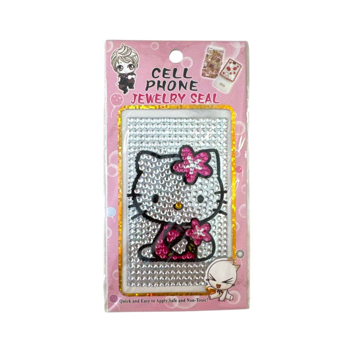 Kitty Jeweled Phone Sticker