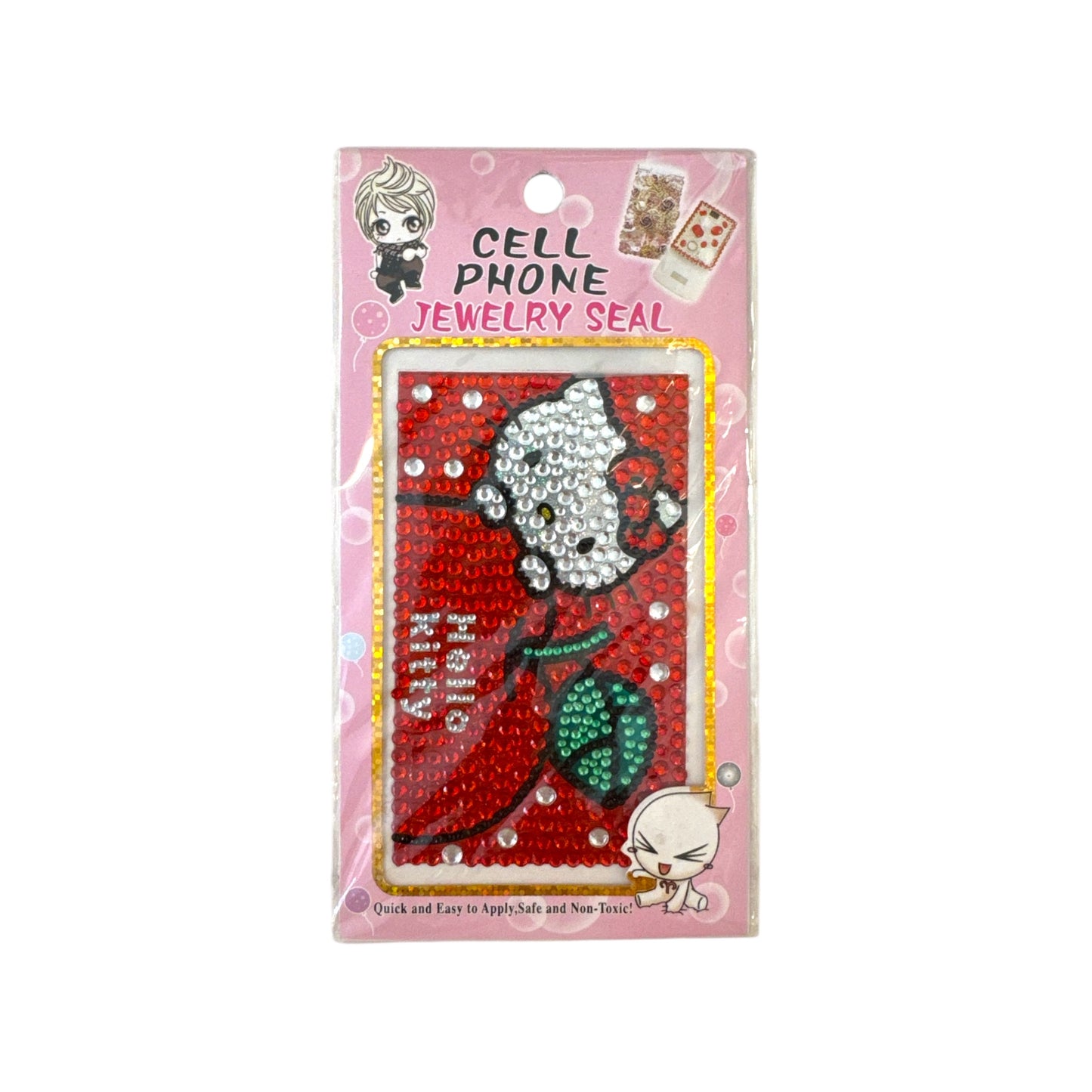 Kitty Jeweled Phone Sticker