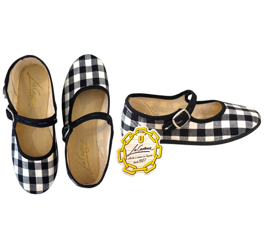 La Cadena Gingham Flats-Kids