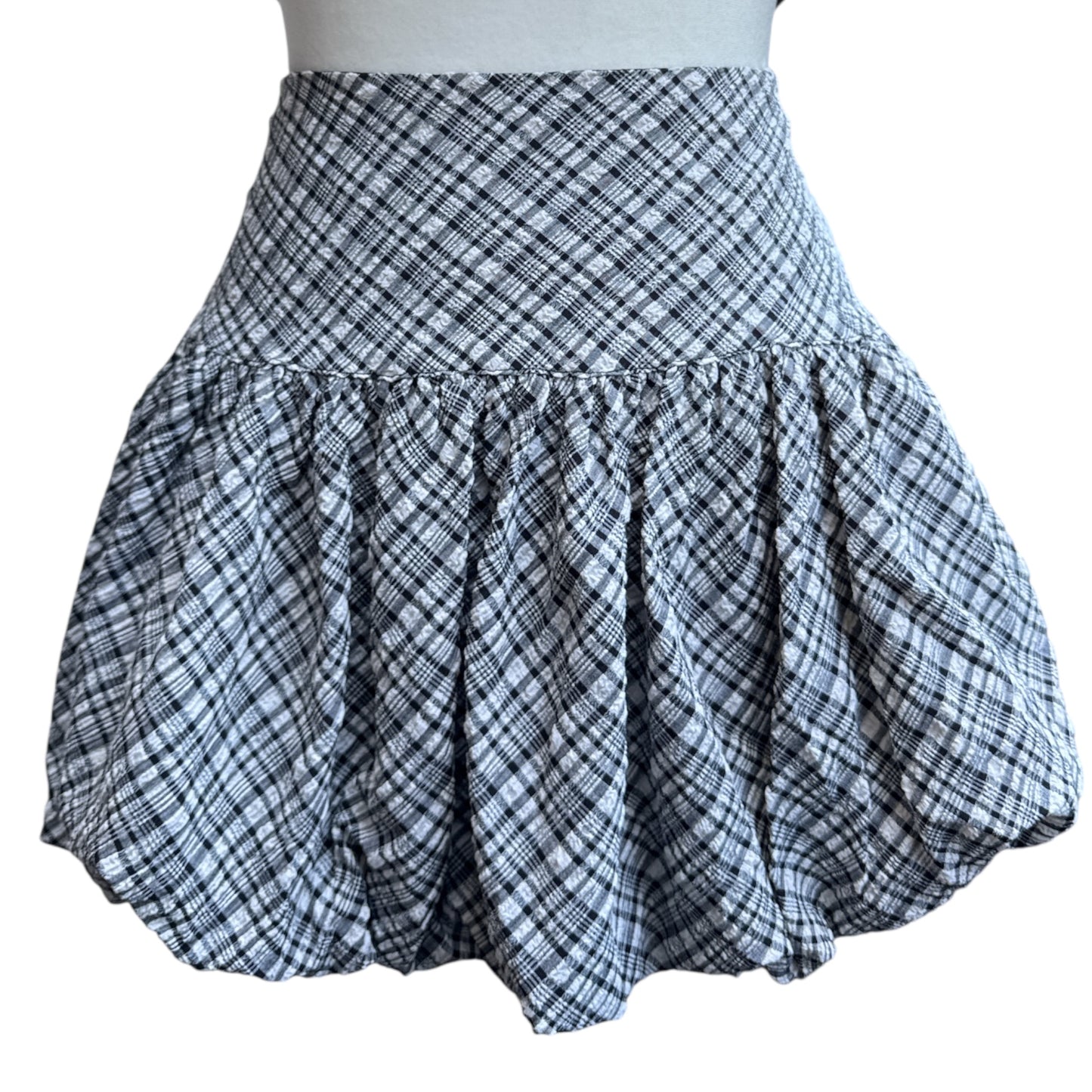 Checkered Bubble Skirt
