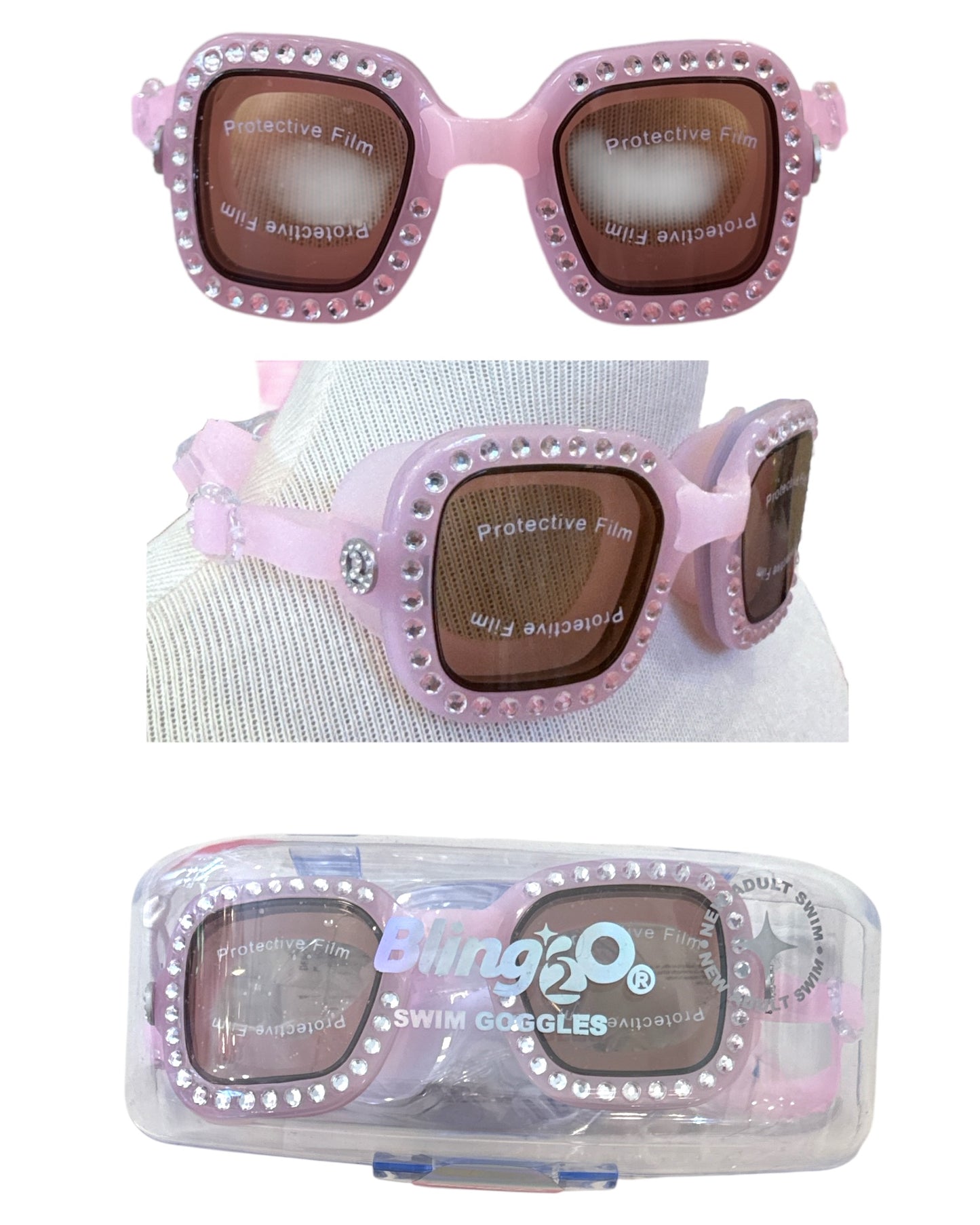 Bling Square Swim Goggles- Kids