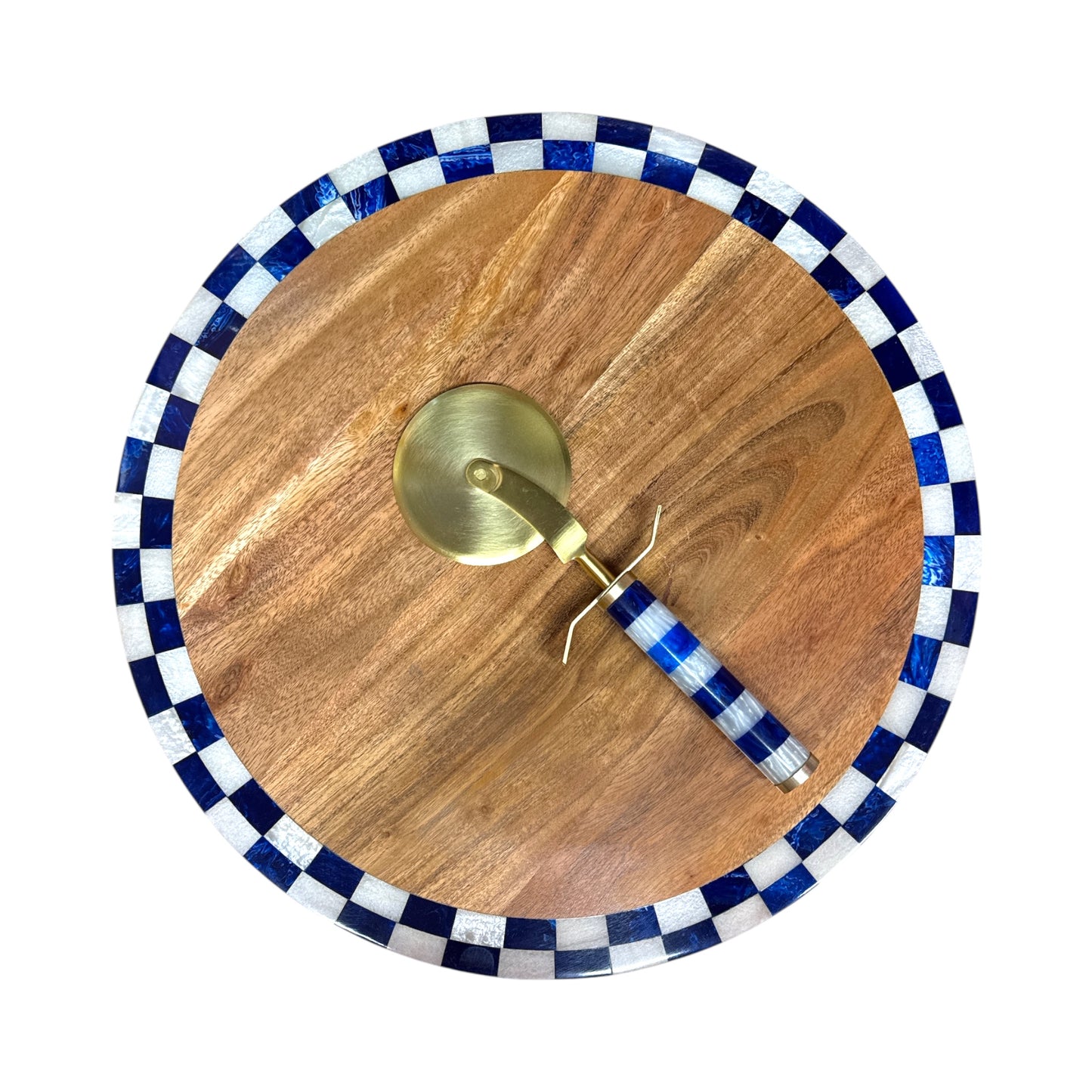 Checkered Pizza Board Set