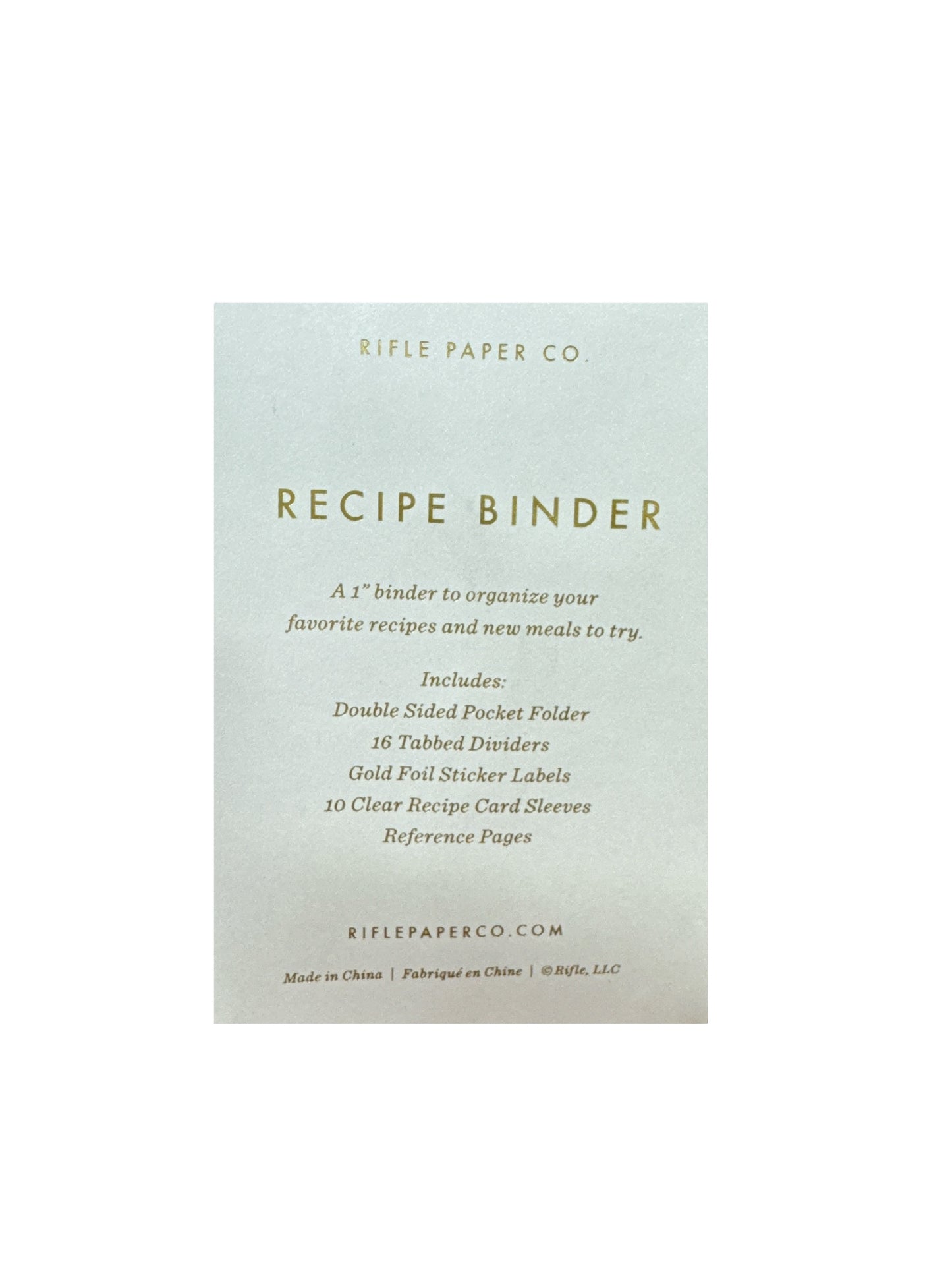 Recipe Book Binder