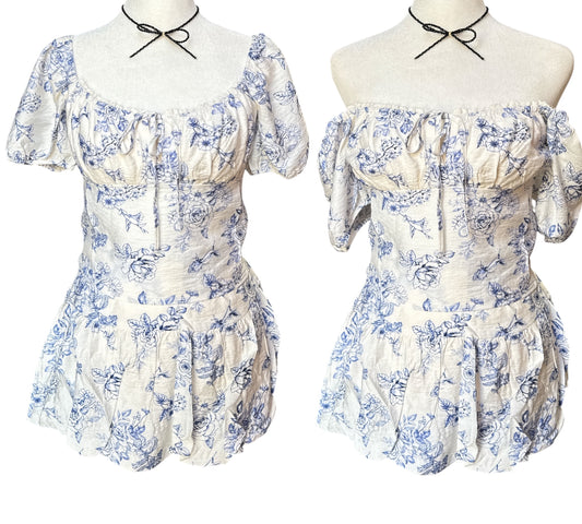 Floral Milkmaid Skort Set