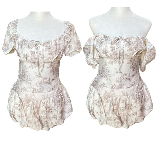 Floral Milkmaid Skort Set
