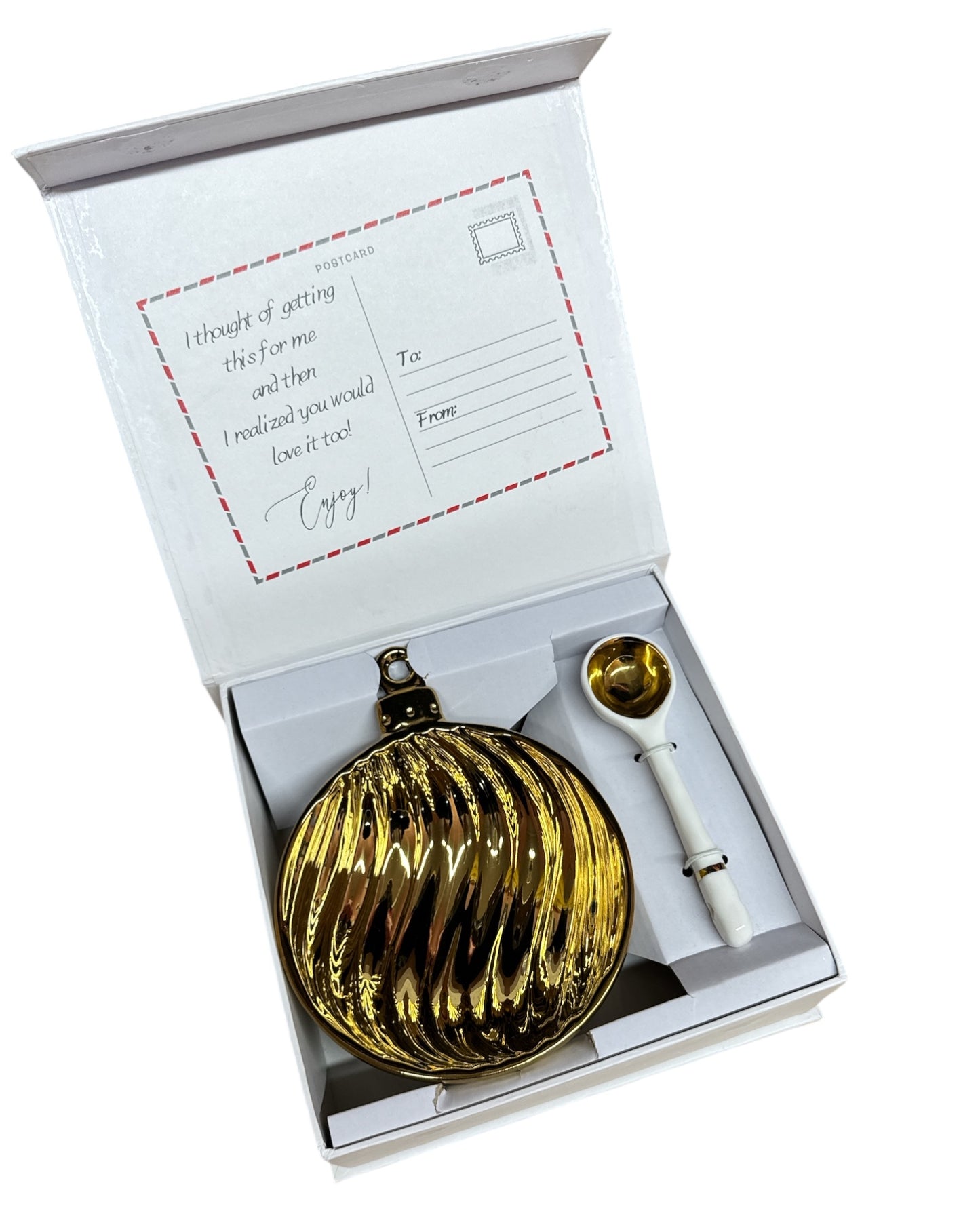 Porcelain Ornament Serving Bowl Holiday Gift Set