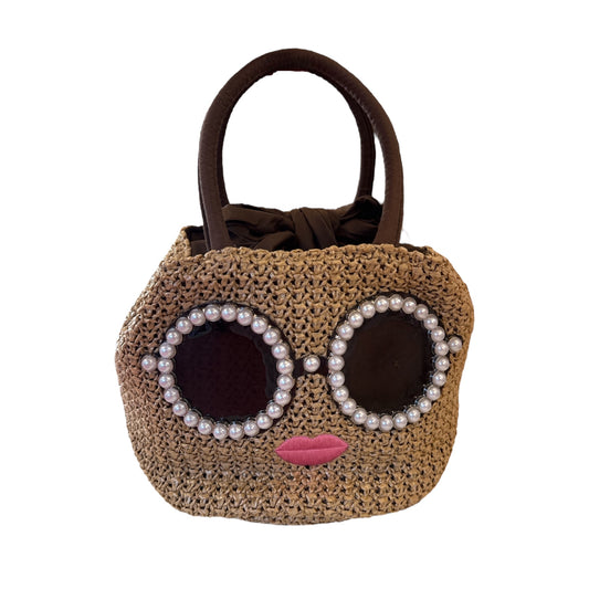 Mini Raffia Embroidered Bag