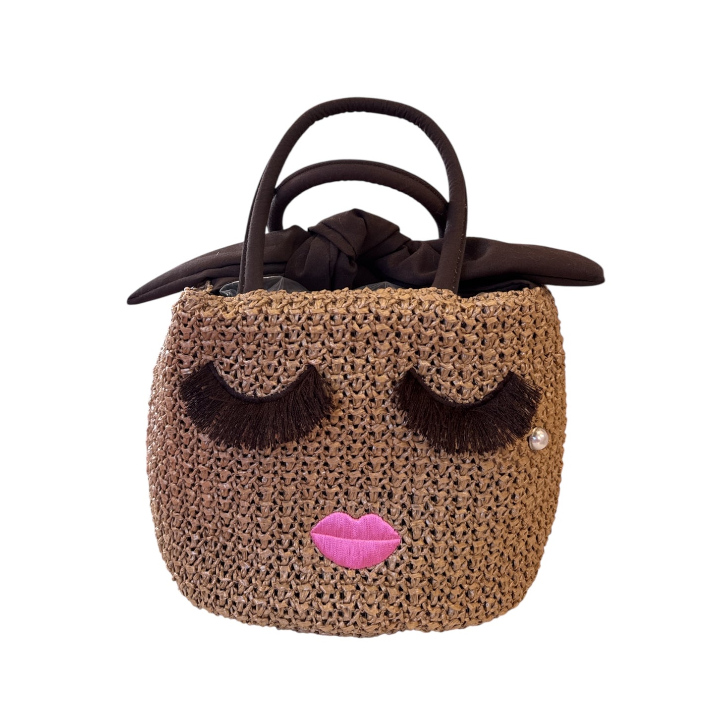 Mini Raffia Embroidered Bag