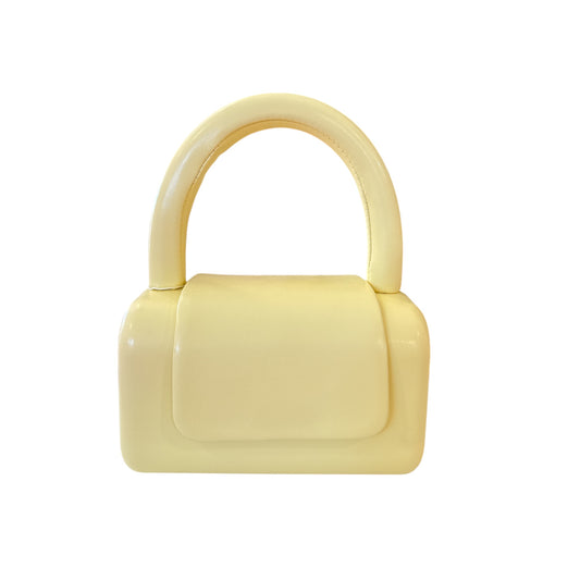 Mini Faux Leather Pastel Box Purse