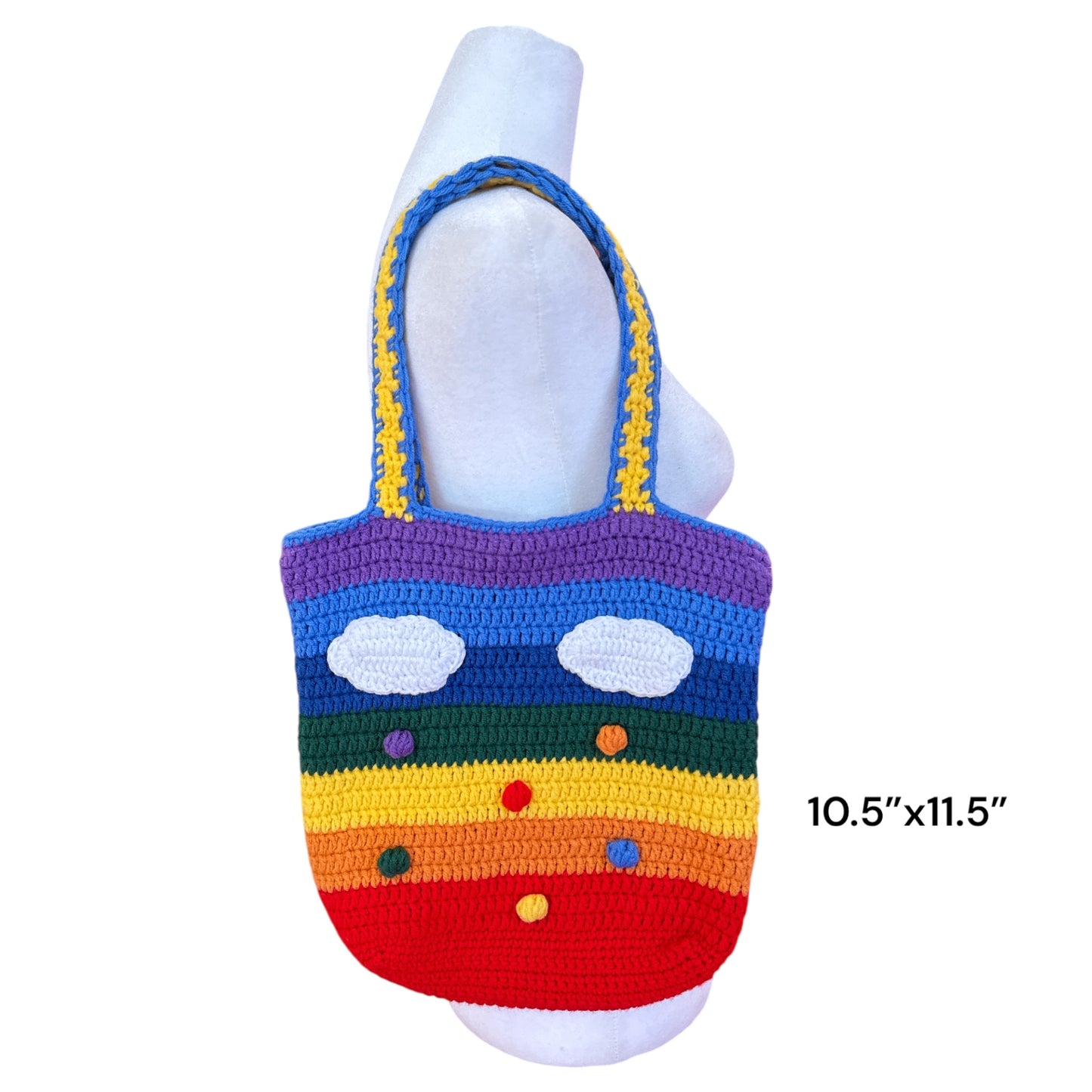 Rainbow Crochet Knit Bag
